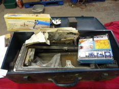 Wood Burning Iron and Metal Toolbox with Contents