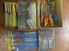 Box of Assorted Fine Detail Files, and Screwdriver