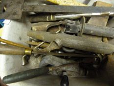 Small Quantity of Tools Including Hand Drill, Hatc