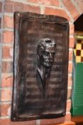 2 x Matching Wall Plaques With Projecting Heads - To Be Removed From Retro American Diner - H57 x