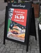 1 x Double-Sided Advertising A Board - Dimensions: W80 x H125cm - CL470 - Location: Crawley