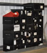 Approx 60 x Studded Storage Boxes With Handles - 54 x 32 x 26 cms Size - CL480 - Location: