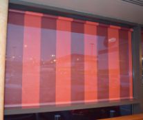 9 x Roller Shutter Blinds in Two Tone Red - CL470 - Location: Crawley RH10Approx Sizes W195 x H110