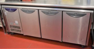 1 x Williams Three Door Counter Refrigerated 3 Door Prep Bench - Model HO3U - Stainless Steel Finish