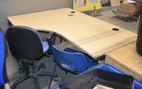 Assortment Of Office Furniture - Includes 2 x Desks, 3 x Chairs, 5 x Pedestal Drawer Units