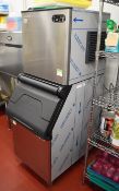 1 x Foster F132 Ice Cuber Ice Machine - 130kg Output With 100KG Capacity Bin - H163 x W57 x D81