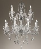 1 x Chelsom 2-Tier Сhandelier BR/507/8+4 - New & Boxed - CL001 - REF289/A31 - Location: Altrincham