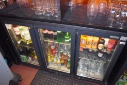 1 x Gamko Three Door Backbar Bottle Cooler - Type MG1/315G - H90 x W135 x D50 cms - Ref432 - CL470 -