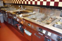 1 x Angelo Po 26ft Commercial Kitchen Modular Cooking Station - Includes 13 Units