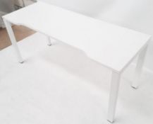1 x GRESHAM Slim Profile Premium Office Desk In White - Dimensions W160/D60/H74cm - Ref CBU88 - CL43