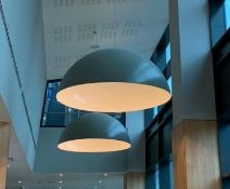3 x Large Contemporary Ceiling Pendant Dome Lights - Approx 100cm Diameter - CL475 - Location: