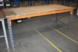 1 x Workbench Made From Pallet Racking - Approx Size H92 x W240 x D120 cms - Ref FE209 WH -