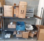 1 x Three Tier Wire Shelf Unit With Contents - Ref PA232 - CL463 - Location: Altrincham WA14