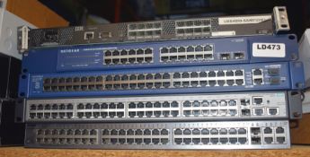 5 x Various Network Switches - Brands Include Netgear, IBM, HP and D-Link - CL011 - Ref LD473 -