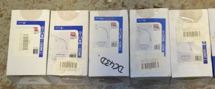 5 x Searchlight LED Wall Lights Finished In White and Chrome - Brand New and Boxed - 9917WH - Ref: J