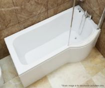 1 x 1700mm Galaxia Shower Bath RH - Including Front Panel - New/Unused Stock - CL406 - Location: Bo
