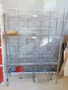 1 x Chrome Four Tier Wire Shelf Unit - Ref PA230 - CL463 - Location: Altrincham WA14