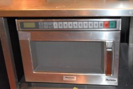 1 x Panasonic NE-1853 Commercial Microwave Oven With Stainless Steel Finish - Ref485 - CL470 -