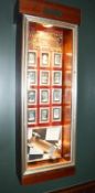 1 x Americana Wall Mounted Illuminated Display Case - INDIANAPOLIS MOTOR RACING - Includes Various
