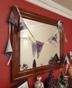 1 x GRANGE Framed Mirror in Cherry Wood - CL473 - Location: Bowdon WA14 - NO VAT ON HAMMER - Used In