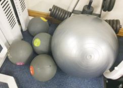5 x Assorted Gym Balls Including Various Medicine Weight Balls - Professional Gym / Sports Equipment