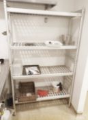 1 x Three Tier Aluminium Storage Shelf - H174 x W100 x D37 cms - Ref PA125 - CL463 - Location: