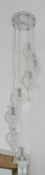 1 x 'Twirls' 8-Light Ceiling Multi-Drop Finished In Chrome With Clear Bauble Glass Shades - Ex Displ