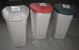 3 x Warehouse Recycling Bins - Ref FE268 - CL480 - Location: Nottingham NG15