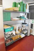 2 x Commercial Kitchen Chrome Wire Shelving Units - H180 x W50/120 x D55 cms - Ref466 - CL470 -
