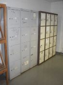 13 x Upright Staff Lockers - Brands Include Bisley - Includes Contents Such as Workboots and Hard