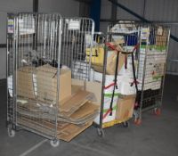 6 x Assorted Metal Warehouse Cages On Castors - Ref FE269 - CL480 - Location: Nottingham NG15