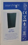3 x Searchlight Outdoor Wall Lights - Black Stainless Steel IP44 Up and Down Directional Lights -