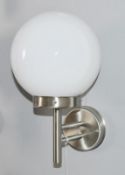 1 x Outdoor Lantern Wall Bracket, Stainless Steel, Polycarbonate Shade - Ex Display Stock - CL298 -