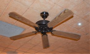 2 x Ceiling Mounted 5 Blade Fans - Approx 100cm in Diameter - CL470 - Location: Altrincham WA14Pleas