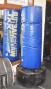 2 x Freestanding Punch / Kick Bags Plus Selection of Fighting Gloves - CL476 - Location: Liverpool