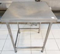 1 x Stainless Steel Square Prep Table - Dimensions: 70cm x 70 x h90cm **£5 Start - No Reserve**
