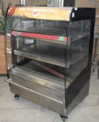 1 x Fri-Jado Three Tier Multi Deck Hot Food Warmer Heated Display Unit - Contemporary Modern
