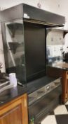 1 x Frost Tech Multideck Display Cabinet in Black With Night Blind - H194 x W100 x D58 cms - Ref