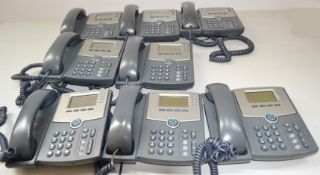 8 x Cisco SPA514G Office Desk Phones - Ref: LD361 - CL409 - Location: Altrincham WA14The Cisco