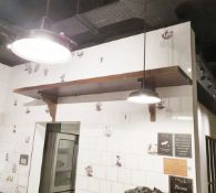 2 x Large Wall Mounted Wooden Shelves - Ref PA160 - CL463 - Location: Altrincham WA14
