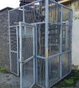 1 x Security Cage With Gate - 10ft High - Suitable For Indoor or Outdoor Use - H304 x W242 x D250