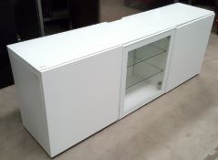 1 x Ikea Glassvik Tv Shelf Unit With Glass Door - MB341 - CL001 - Location: Altrincham WA14