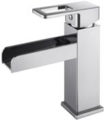 1 x High Quality Chromed Solid Brass Single Handle Basin Mixer - Brand New & Boxed - Ref: GAT1-8/AF3