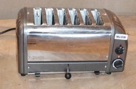 1 x Dualit 6-Slice Commercial Toaster - Dimensions: W45 x D20 x H20cm - Used, Recently Removed