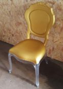 5 X ACRYLIC BAROQUE-STYLE 'BELLE EPOQUE' CHAIRS FEATURING A CLEAR