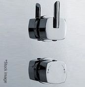 1 x Ultra 'Rialto' Twin Concealed Thermostatic Shower Valve In Chrome - Low Start, No Reserve