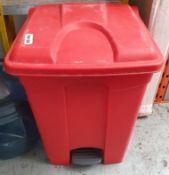 1 x Red Waste Bin - Ref PA129 - CL463 - £1 Start, No Reserve - Ref: WH1 - CL011 - Location: Altrinch
