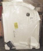 1 x Stone Offset Quadrant Shower Tray - Dimensions: 120 x 90 - New / Sealed Stock - £1 Start, No Res