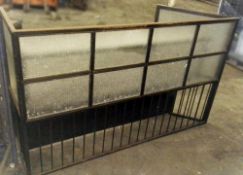 1 x Bespoke Industrial Style Reception Desk / Ticket Office With Power Sockets - Solid Metal Piece