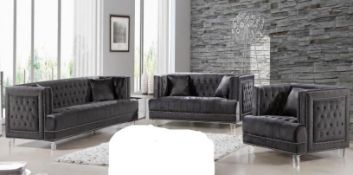 1 x HOUSE OF SPARKLES 'Beckett' 3-Piece Sofa Set
